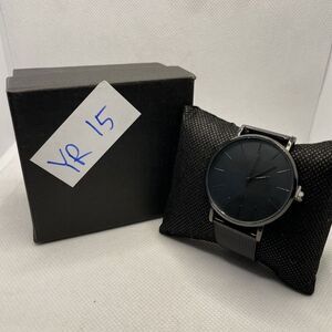 South Lane SS20-dr1-2817 Black Mesh Analog Dial Quartz Genuine Watch YR15